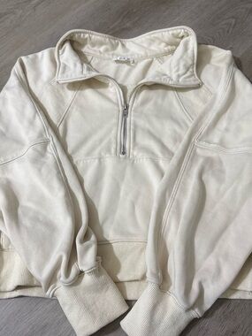 TCEC Women’s Cream Zip-Up Half-Zip Pullover Jacket Size (Small)